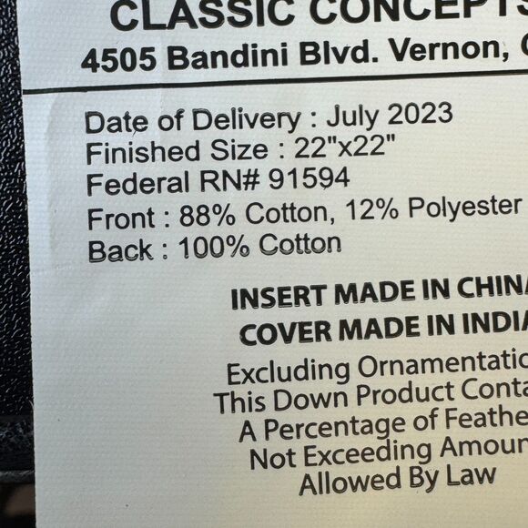 Pottery Barn x Villa Blaise Luciana Pillow Cover in Rain Blue Gold Metallic NEW - Picture 2 of 11